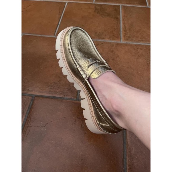 New Pedro Garcia Sebas Lug Penny Loafer in Gold 39.5 / US 9.5 - Picture 15 of 16